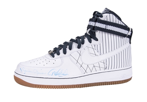 Derek Jeter & Mariano Rivera Dual Signed Nike Air Force One Sneaker In Case (Steiner & MLB Authenticated)